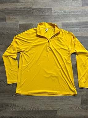 Alo Yoga Men's Yellow Quarter Zip Pullover Size XL